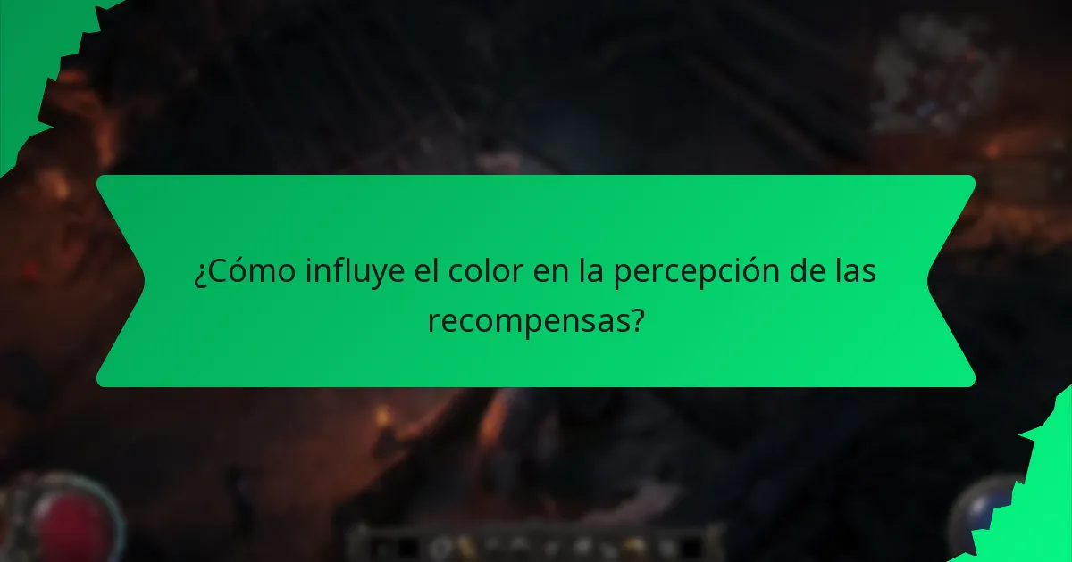 ¿Cómo influye el color en la percepción de las recompensas?