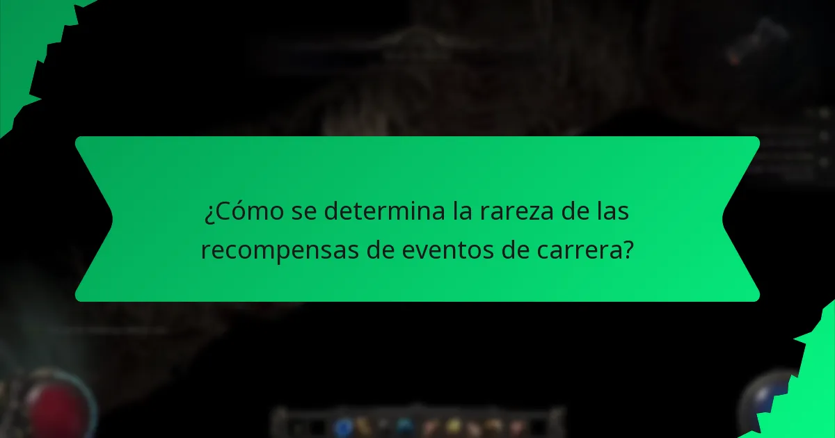 ¿Qué colores están asociados con las recompensas de eventos de carrera?