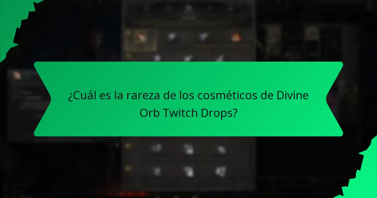 ¿Cuál es la rareza de los cosméticos de Divine Orb Twitch Drops?