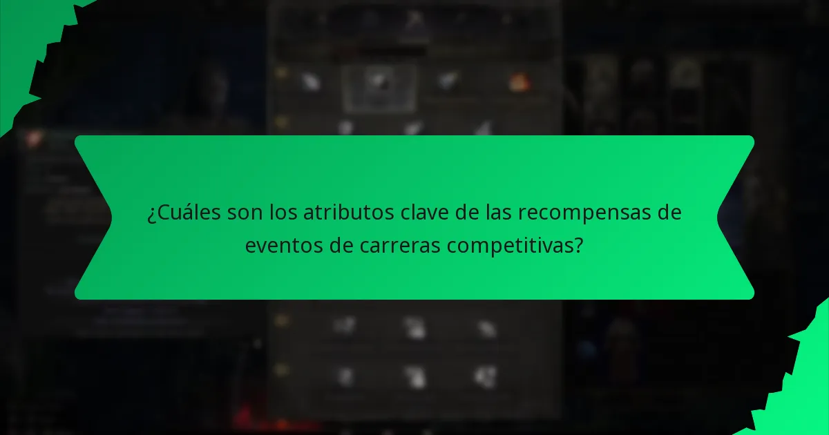 ¿Qué papel juega el color en las recompensas de eventos de carreras competitivas?