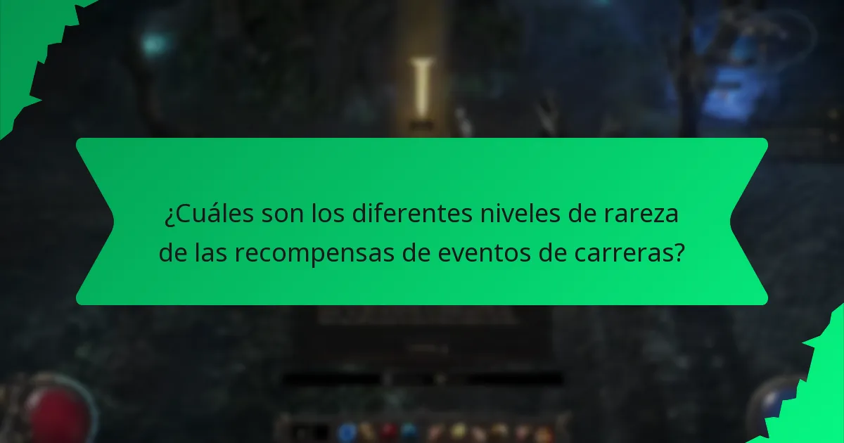 ¿Cuáles son las recompensas de eventos de carreras más buscadas?