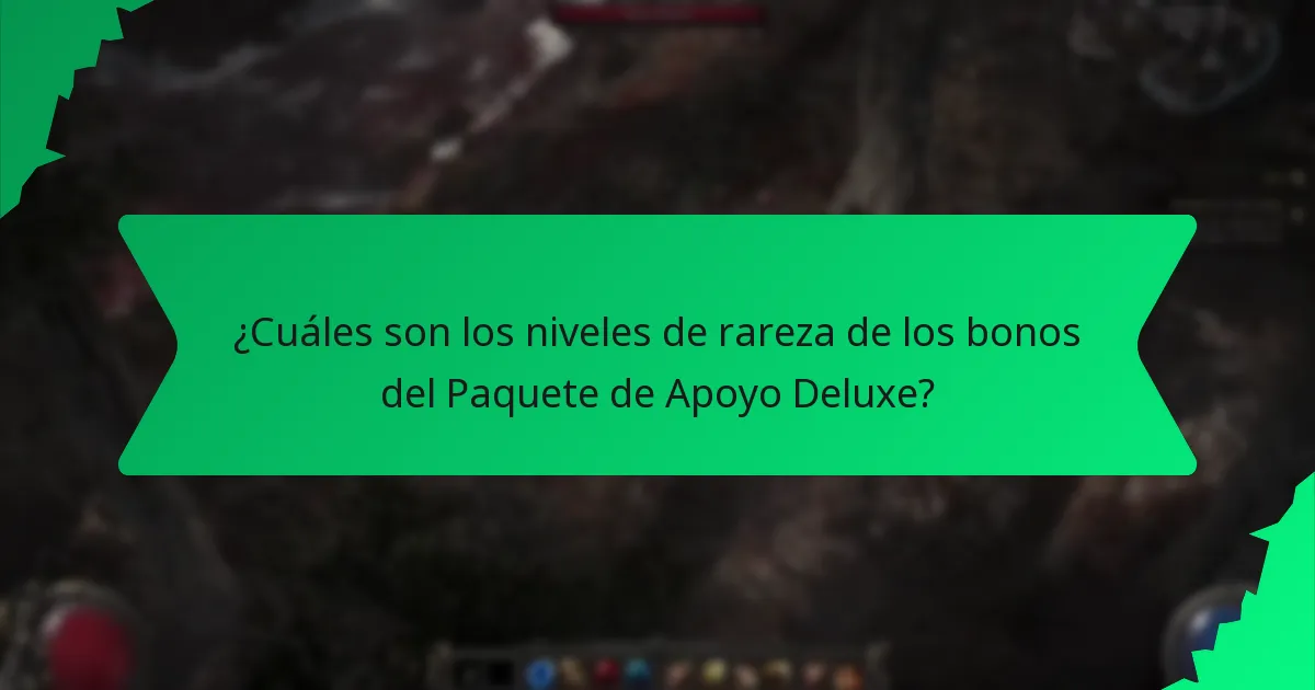 ¿Qué efectos proporcionan los bonos del Paquete de Apoyo Deluxe?