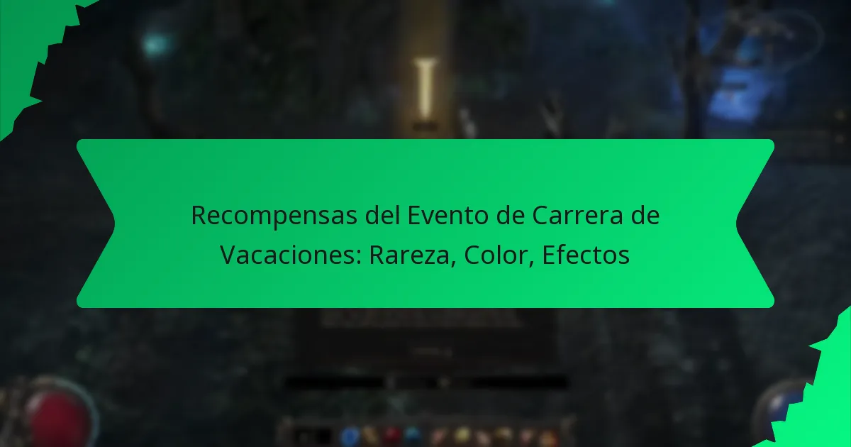 Recompensas del Evento de Carrera de Vacaciones: Rareza, Color, Efectos