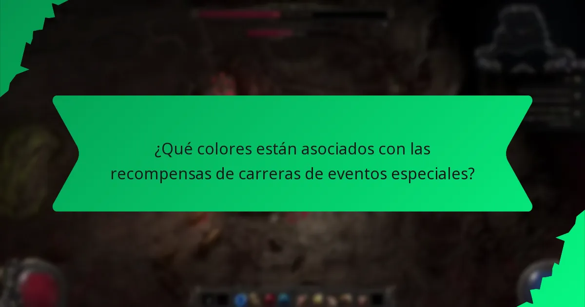 ¿Qué efectos tienen las recompensas de carreras de eventos especiales?