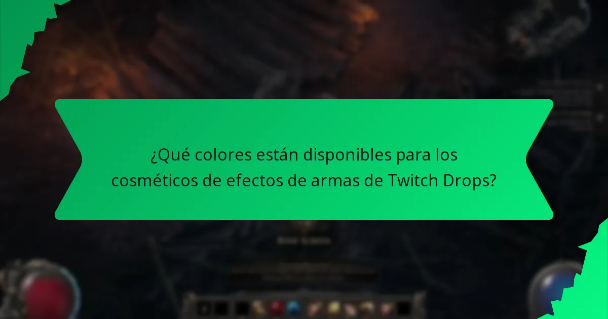 ¿Qué determina la rareza de los cosméticos de efectos de armas de Twitch Drops?