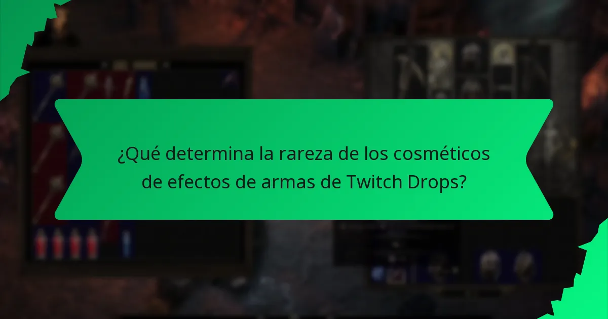 ¿Qué colores están disponibles para los cosméticos de efectos de armas de Twitch Drops?