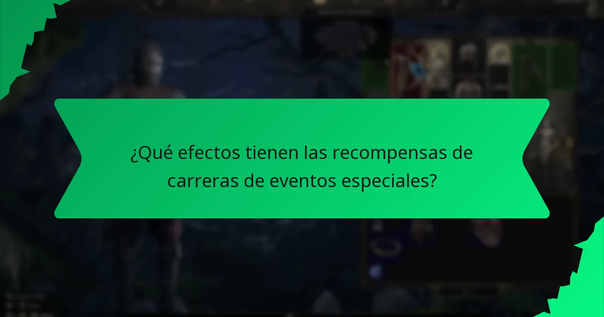 ¿Cómo se comparan las recompensas de carreras de eventos especiales con las recompensas de eventos anteriores?