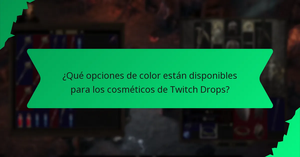 ¿Qué efectos tienen los cosméticos de Twitch Drops?