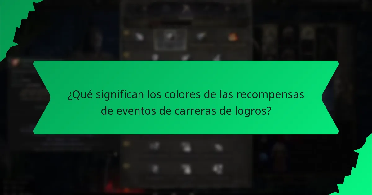 ¿Qué efectos especiales están asociados con las recompensas de eventos de carreras de logros?